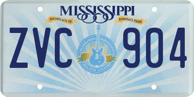 MS license plate ZVC904