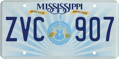 MS license plate ZVC907