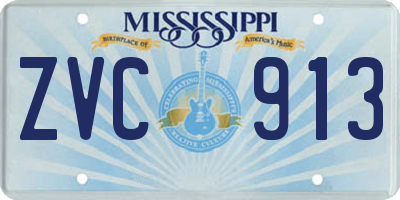 MS license plate ZVC913