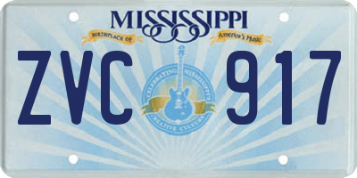 MS license plate ZVC917