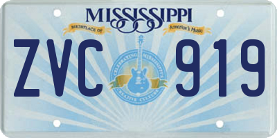 MS license plate ZVC919