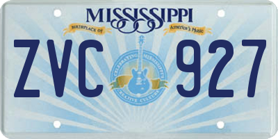 MS license plate ZVC927