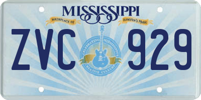 MS license plate ZVC929