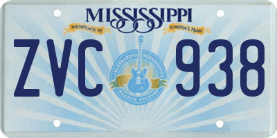MS license plate ZVC938