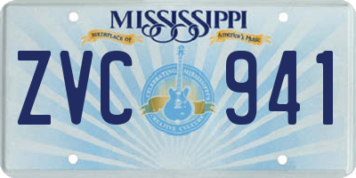 MS license plate ZVC941