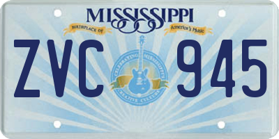 MS license plate ZVC945