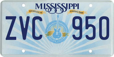 MS license plate ZVC950