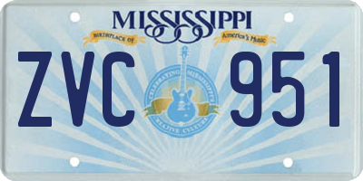 MS license plate ZVC951