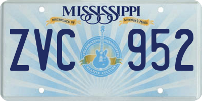 MS license plate ZVC952