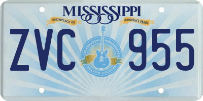 MS license plate ZVC955