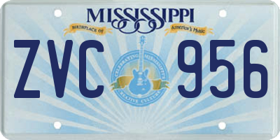 MS license plate ZVC956