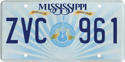 MS license plate ZVC961