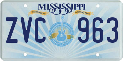 MS license plate ZVC963