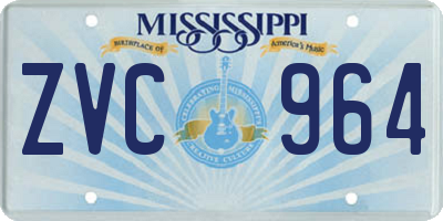 MS license plate ZVC964