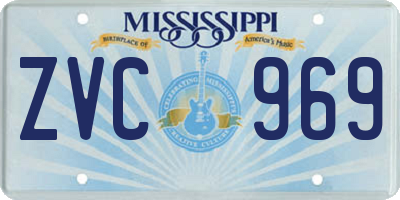 MS license plate ZVC969