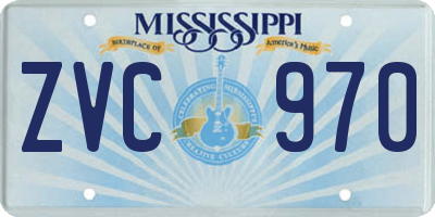 MS license plate ZVC970
