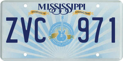 MS license plate ZVC971
