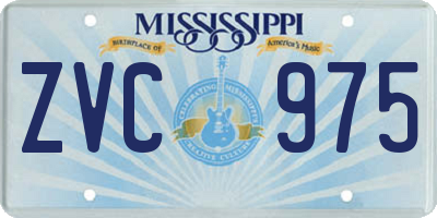 MS license plate ZVC975