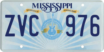 MS license plate ZVC976
