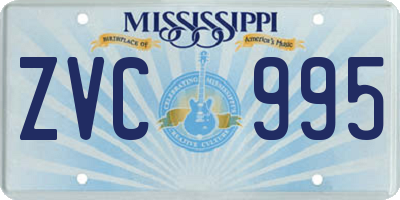 MS license plate ZVC995