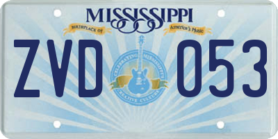 MS license plate ZVD053