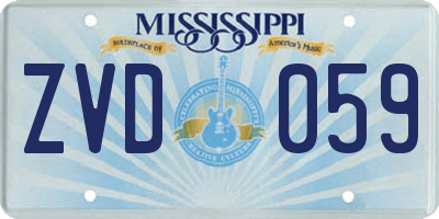 MS license plate ZVD059