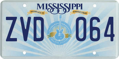 MS license plate ZVD064