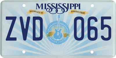 MS license plate ZVD065