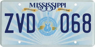 MS license plate ZVD068