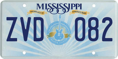 MS license plate ZVD082
