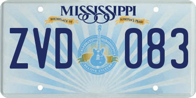 MS license plate ZVD083
