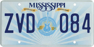MS license plate ZVD084