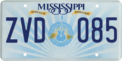 MS license plate ZVD085