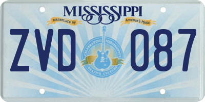 MS license plate ZVD087