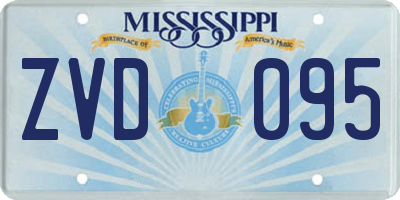 MS license plate ZVD095