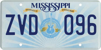 MS license plate ZVD096