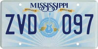 MS license plate ZVD097