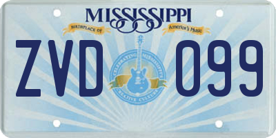 MS license plate ZVD099