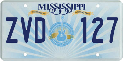 MS license plate ZVD127