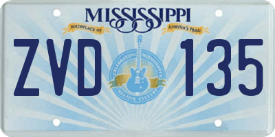 MS license plate ZVD135
