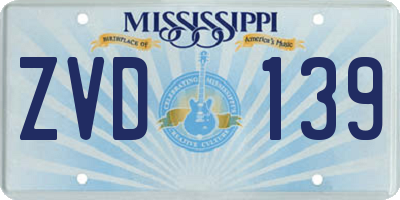 MS license plate ZVD139