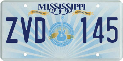 MS license plate ZVD145