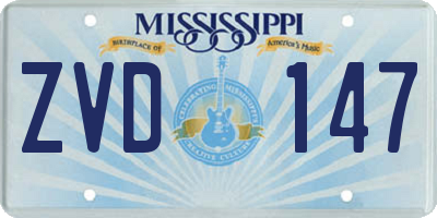 MS license plate ZVD147