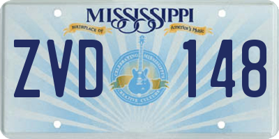 MS license plate ZVD148