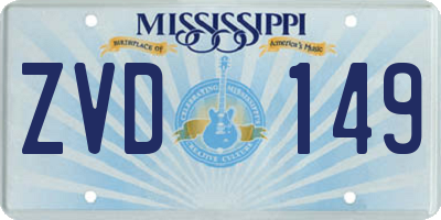 MS license plate ZVD149