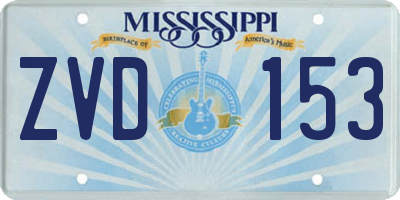 MS license plate ZVD153