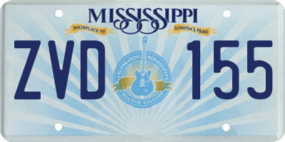 MS license plate ZVD155