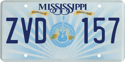 MS license plate ZVD157