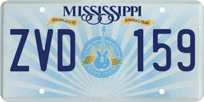 MS license plate ZVD159