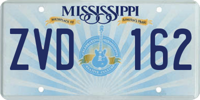 MS license plate ZVD162